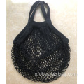 Black Handbag Reusable String Shopping Bag Cotton Shopping Bag Supplier